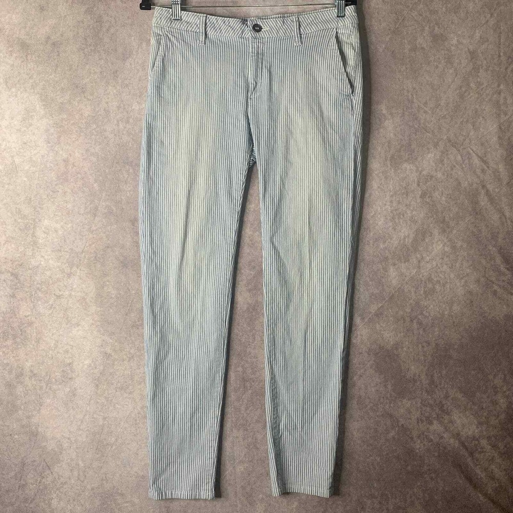 DL1961 Womens Pants Size 29 Blue Striped Iris Relaxed Fit Trousers Skinny‎ Leg